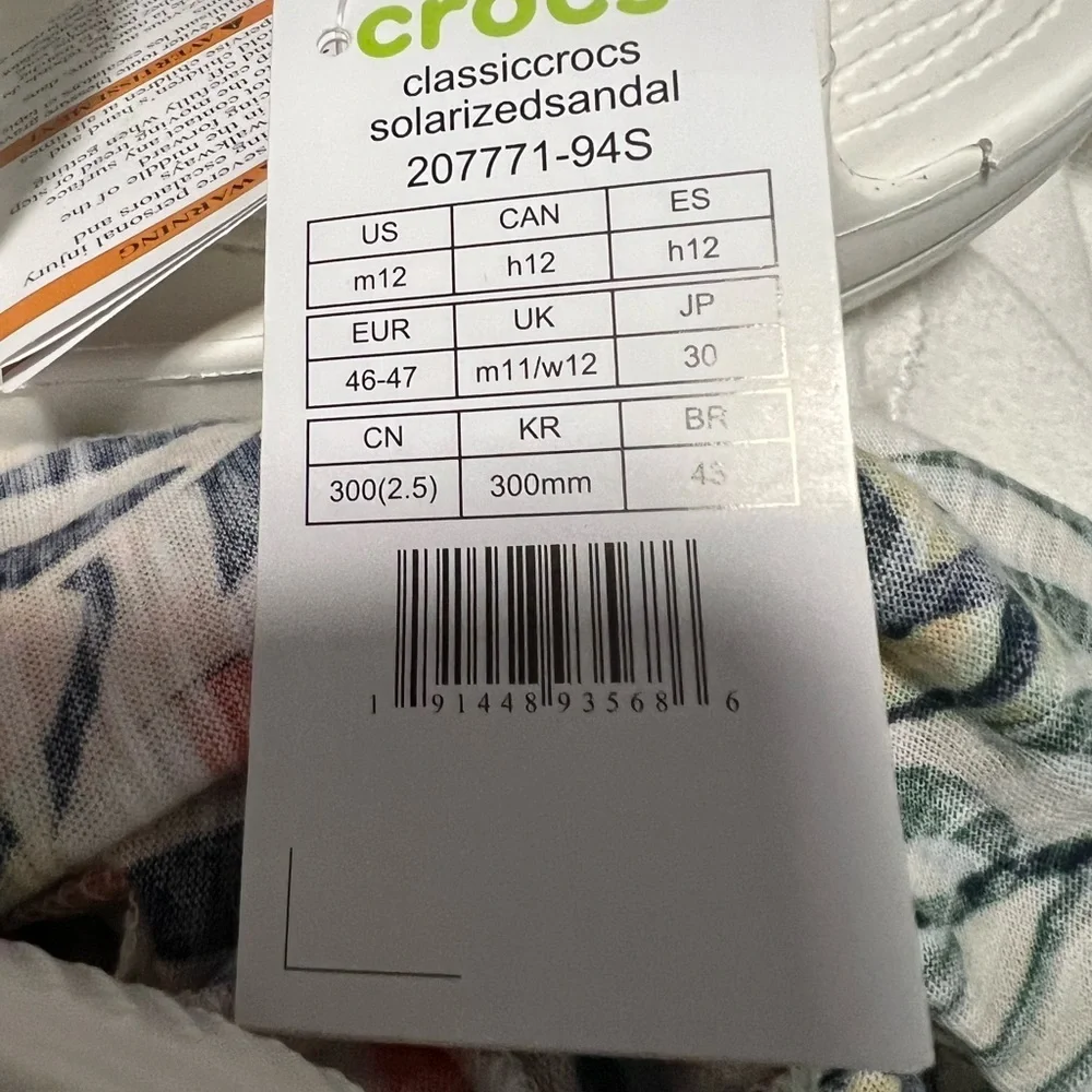 Crocs, Men’s Tie Dye Slides/Sandals. NWT